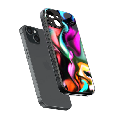 Aurora Glow sleek iphone 15 cover with tempered glass back and TPU edges