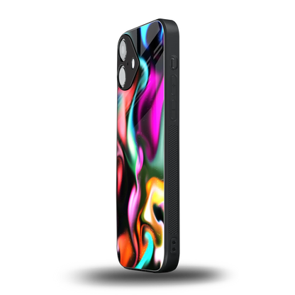 Aurora Glow iphone 16 plus mobile cover | shockproof glass phone case