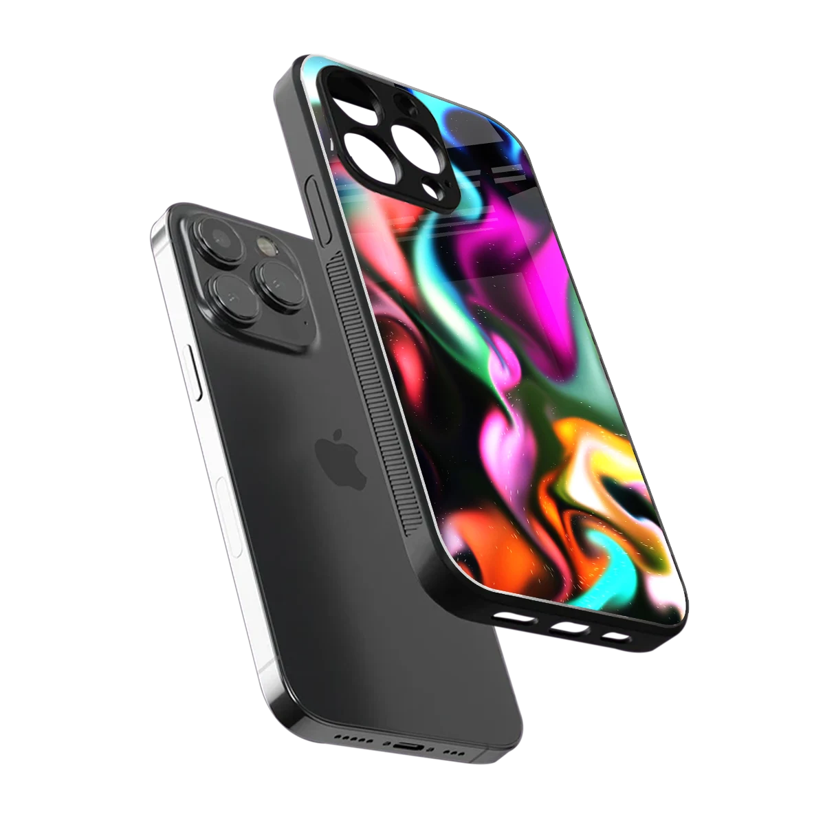 Aurora Glow sleek iphone 16 pro max cover with tempered glass back and TPU edges