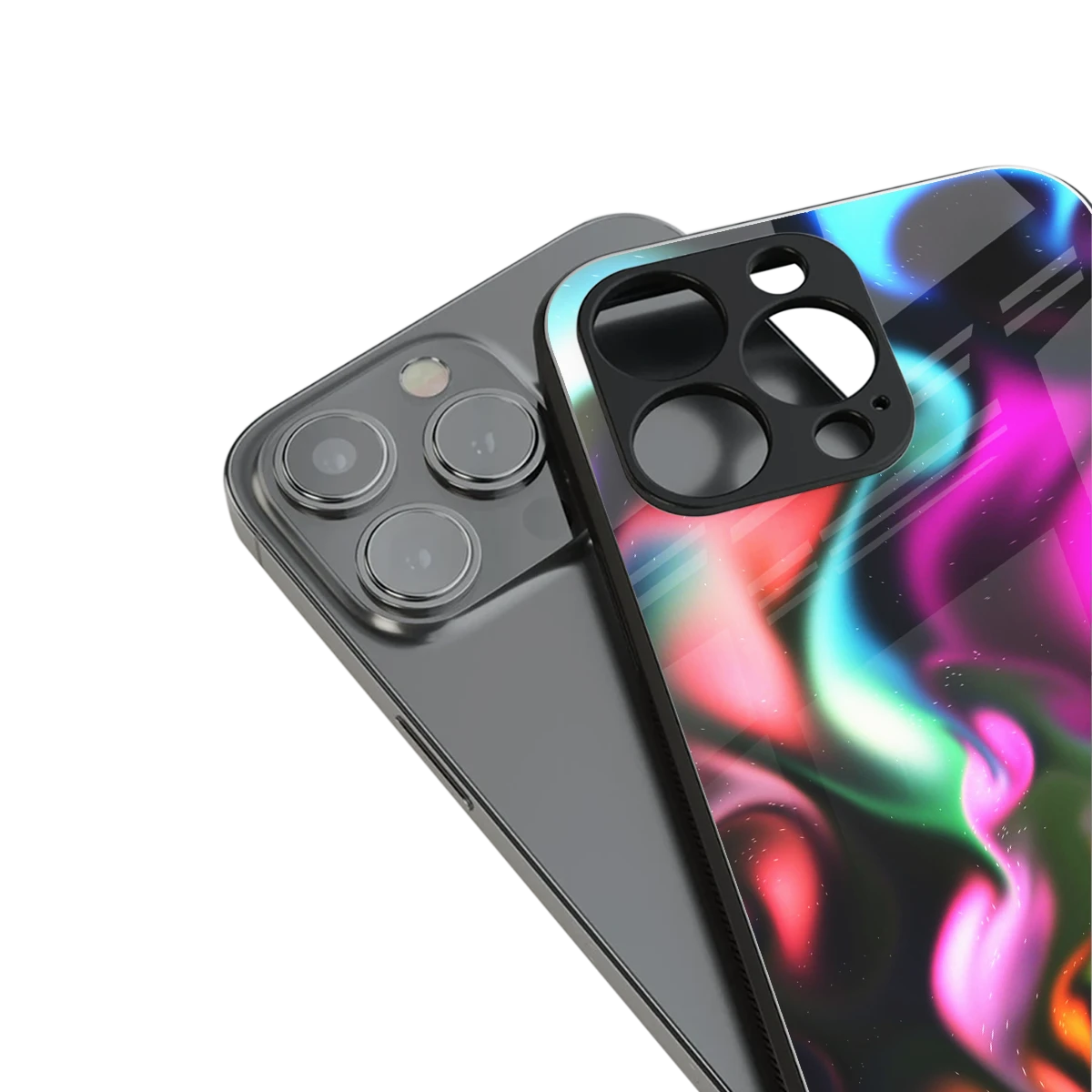 Aurora Glow stylish phone case for iphone 15 pro | glossy glass and slim fit