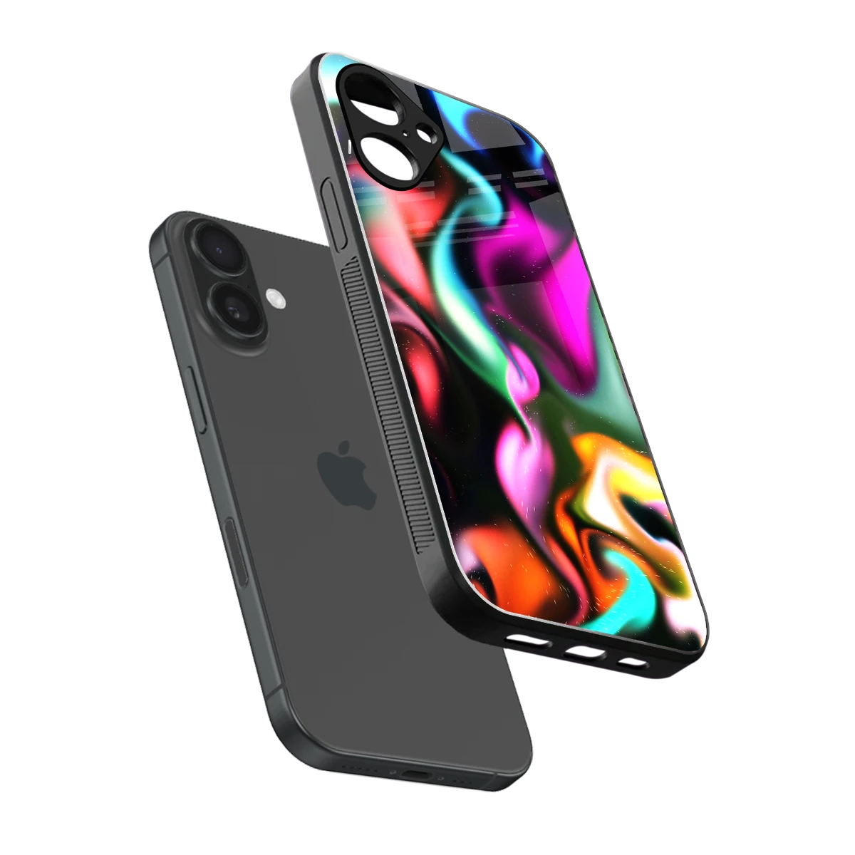 Aurora Glow sleek iPhone 16 cover with tempered glass back and TPU edges