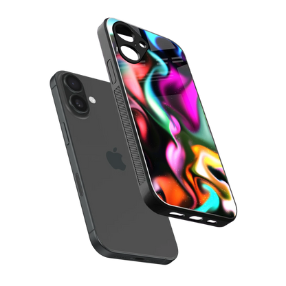 Aurora Glow sleek iPhone 16 cover with tempered glass back and TPU edges