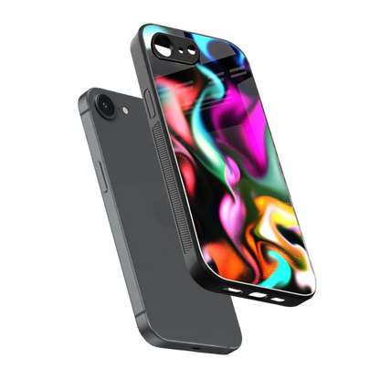 Aurora Glow sleek iphone 16e cover with tempered glass back and TPU edges