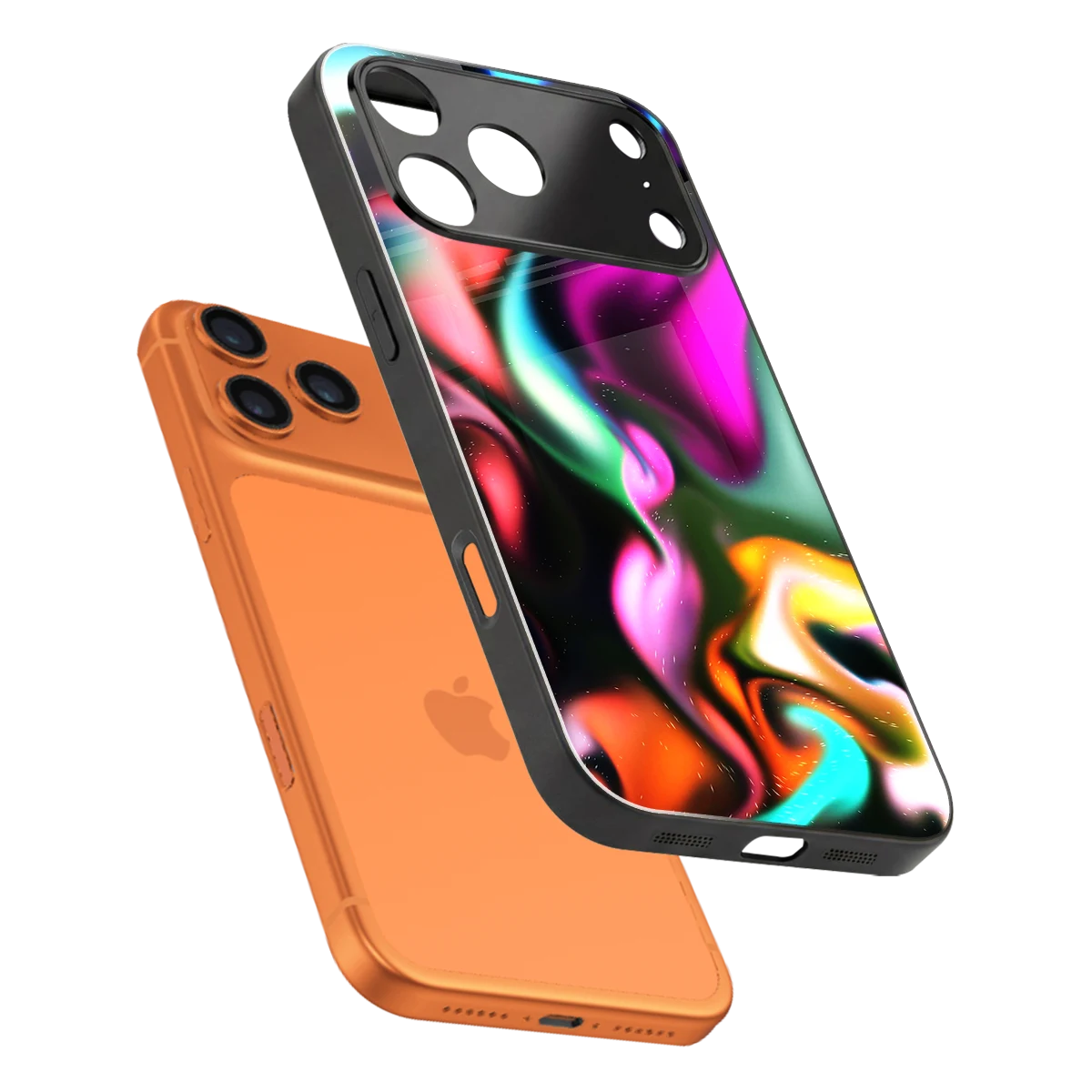 Aurora Glow sleek iphone 17 pro cover with tempered glass back and TPU edges