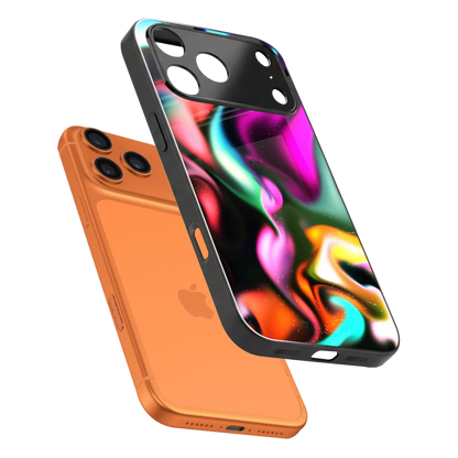 Aurora Glow sleek iphone 17 pro cover with tempered glass back and TPU edges