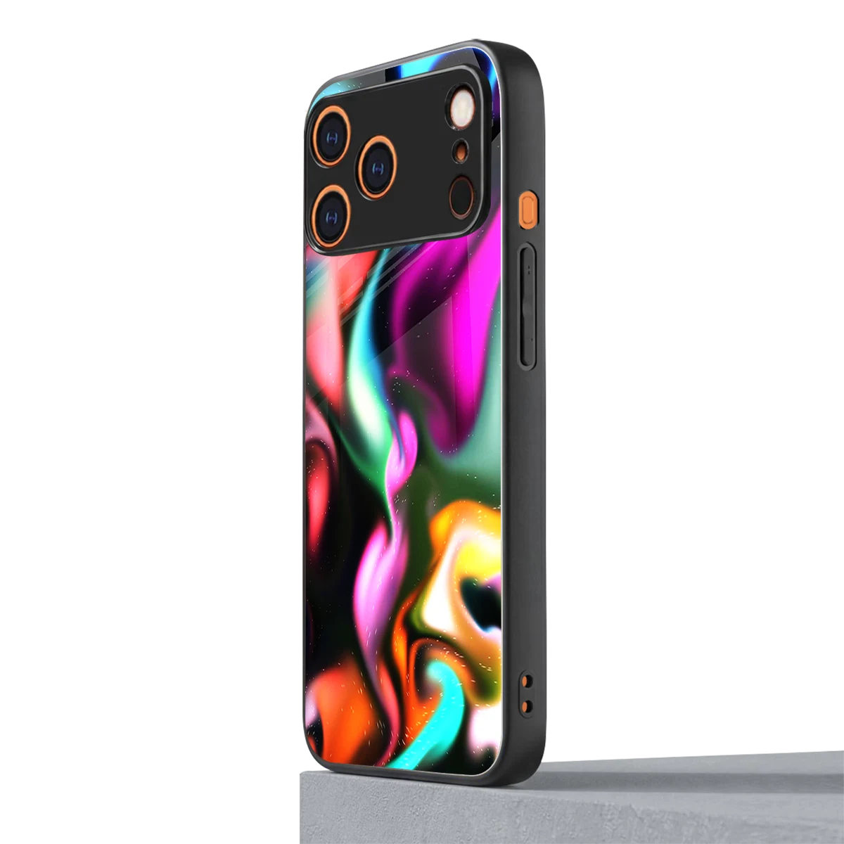 Aurora Glow iphone 17 pro mobile cover | shockproof glass phone case