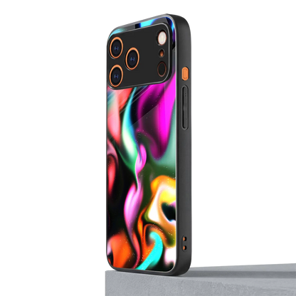 Aurora Glow iphone 17 pro mobile cover | shockproof glass phone case