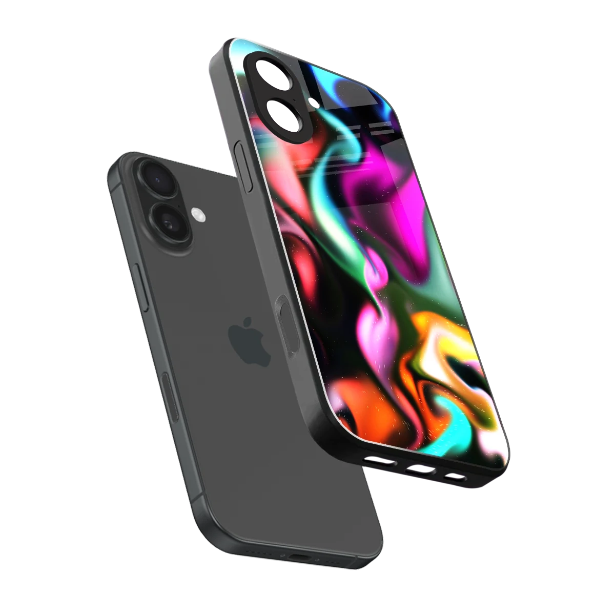 Aurora Glow sleek iphone 17 cover with tempered glass back and TPU edges