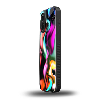 Aurora Glow iphone 17 mobile cover | shockproof glass phone case