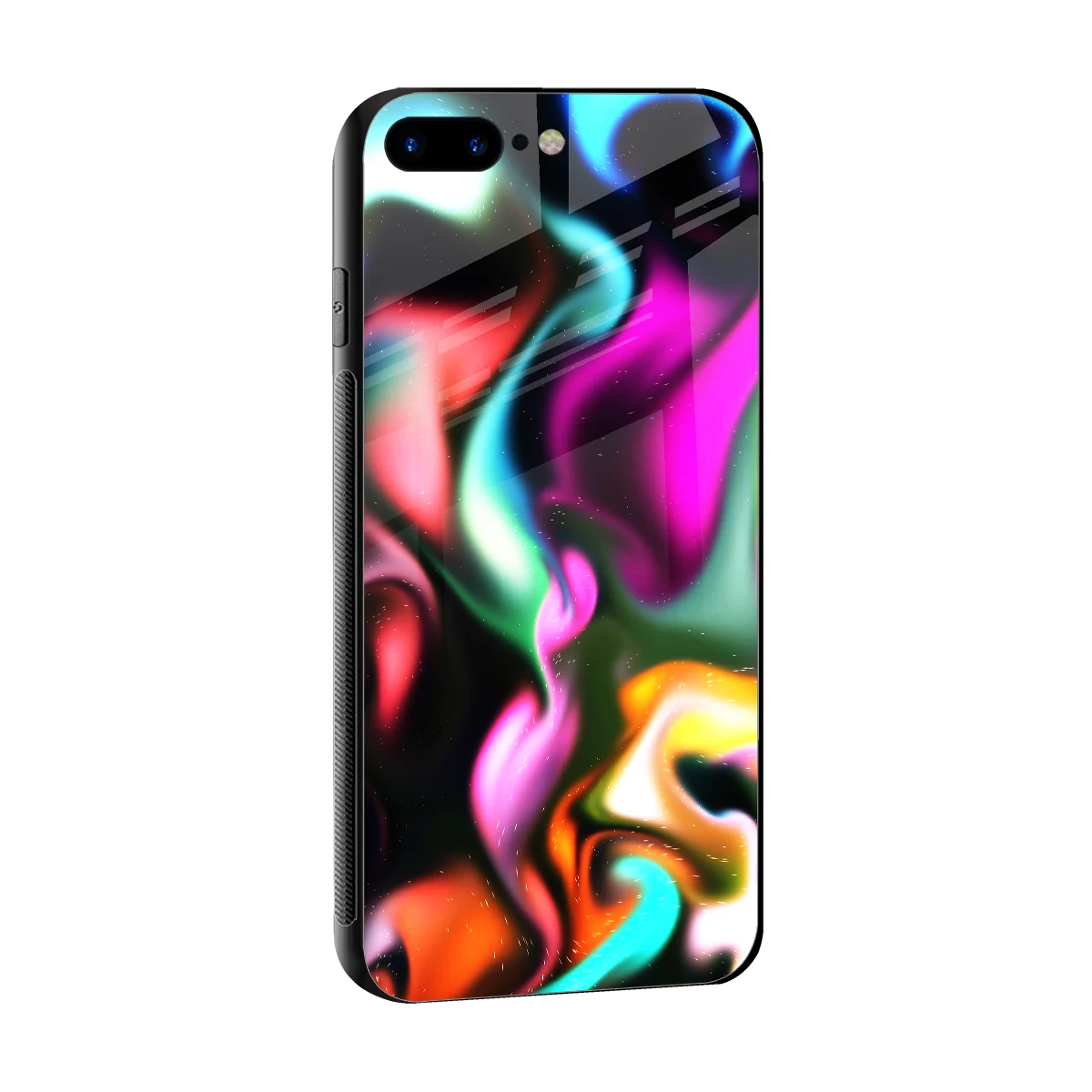 Aurora Glow sleek iphone 8 plus cover with tempered glass back and TPU edges