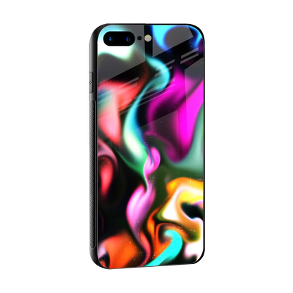 Aurora Glow sleek iphone 8 plus cover with tempered glass back and TPU edges