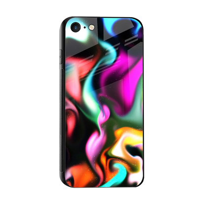 Aurora Glow sleek iphone 7 cover with tempered glass back and TPU edges
