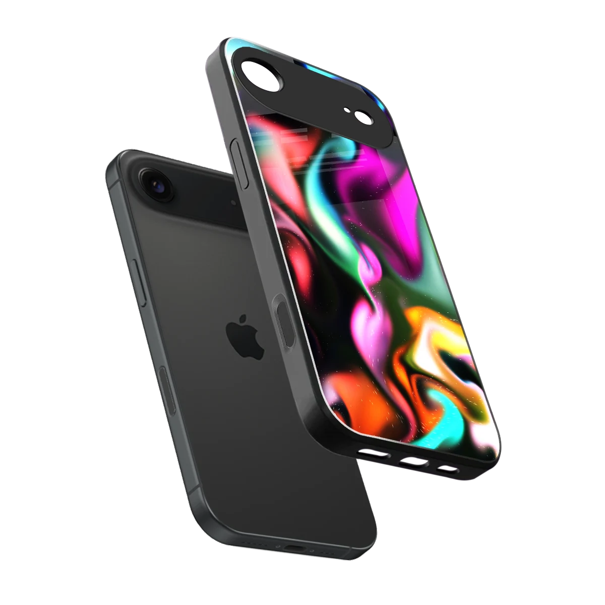 Aurora Glow sleek iphone air cover with tempered glass back and TPU edges