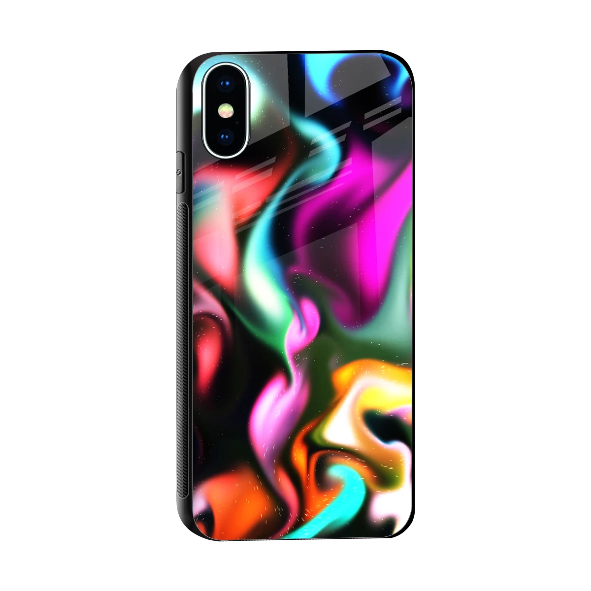 Aurora Glow sleek iphone x cover with tempered glass back and TPU edges