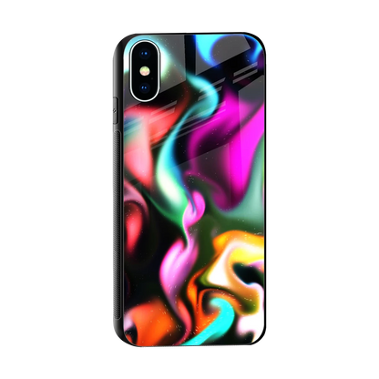 Aurora Glow sleek iphone x cover with tempered glass back and TPU edges