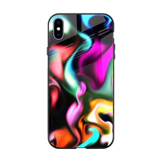 Aurora Glow back phone cover | glass case for iphone xs max