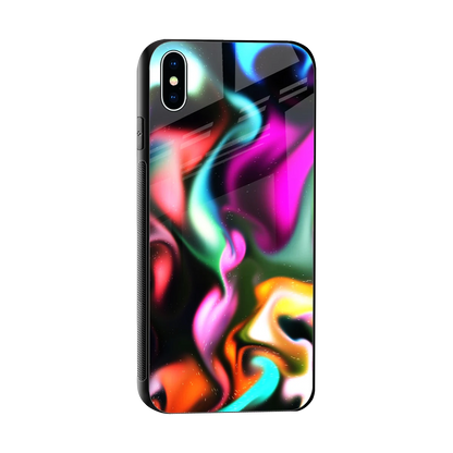 Aurora Glow sleek iphone xs max cover with tempered glass back and TPU edges
