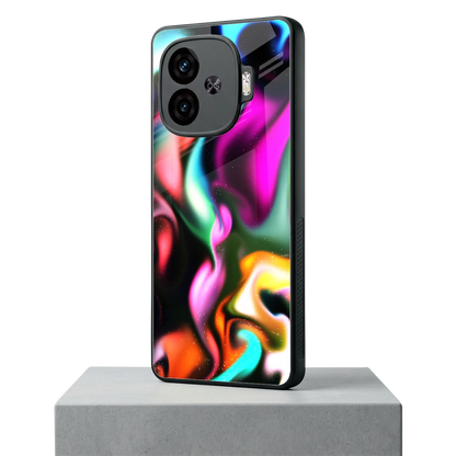 Aurora Glow iqoo neo 10r 5g mobile cover | shockproof glass phone case