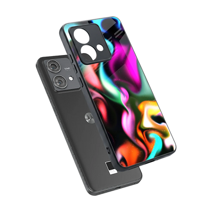 Aurora Glow sleek motorola edge 40 neo 5g cover with tempered glass back and TPU edges
