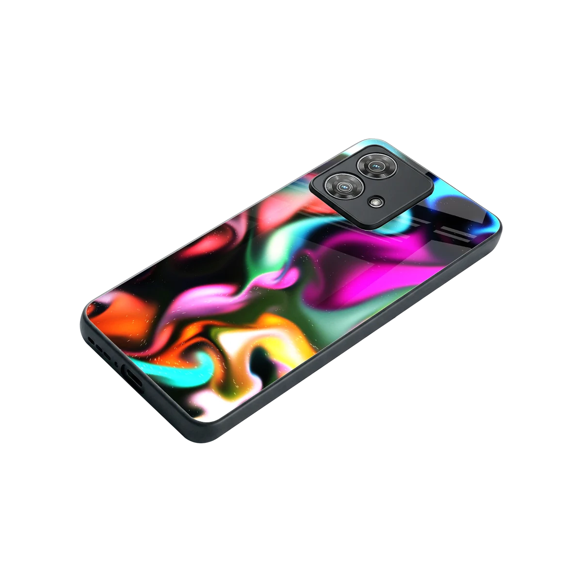 Aurora Glow stylish phone case for motorola edge 40 neo 5g | glossy glass and slim fit