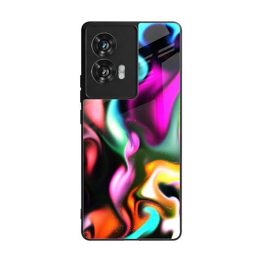 Aurora Glow back phone cover | glass case for motorola edge 50 fusion
