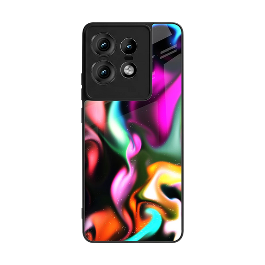 Aurora Glow back phone cover | glass case for motorola edge 50 pro
