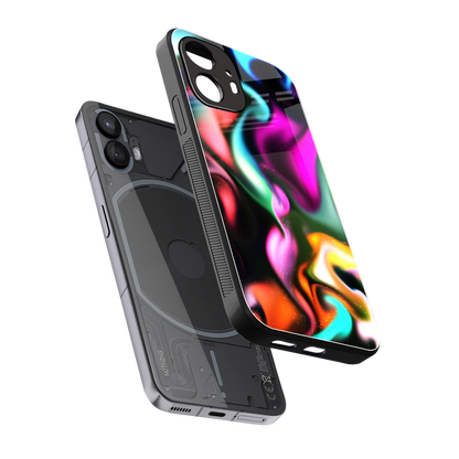 Aurora Glow sleek nothing phone 2 cover with tempered glass back and TPU edges