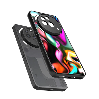 Aurora Glow sleek nothing phone 3a pro cover with tempered glass back and TPU edges