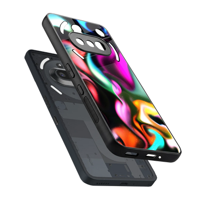 Aurora Glow sleek nothing phone 3a cover with tempered glass back and TPU edges