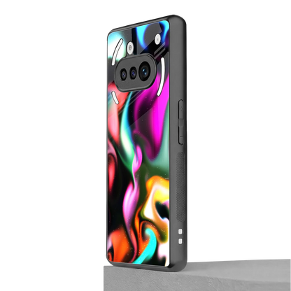 Aurora Glow nothing phone 3a mobile cover | shockproof glass phone case