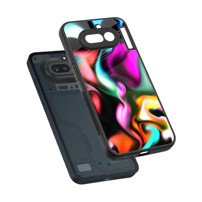 Aurora Glow sleek nothing phone 4a cover with tempered glass back and TPU edges