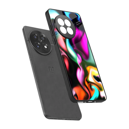 Aurora Glow sleek oneplus 13r cover with tempered glass back and TPU edges