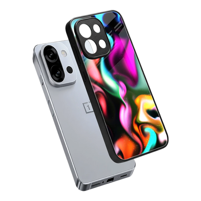 Aurora Glow sleek oneplus 13s cover with tempered glass back and TPU edges