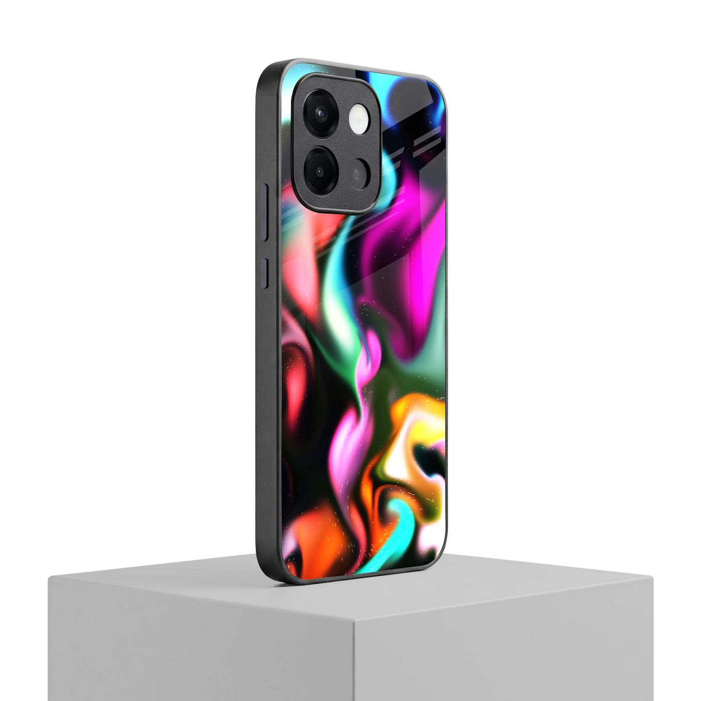 Aurora Glow oneplus 13s mobile cover | shockproof glass phone case