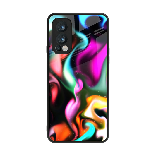 Aurora Glow back phone cover | glass case for oneplus nord 2
