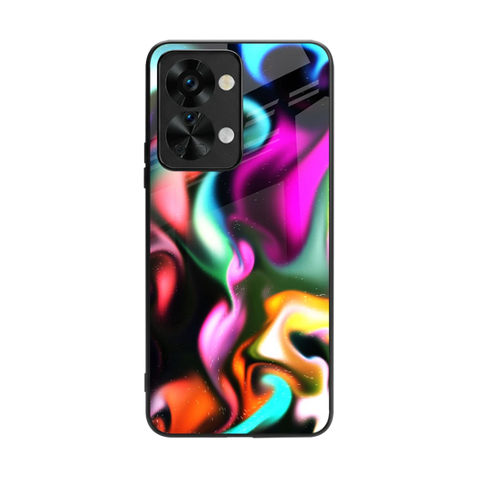 Aurora Glow back phone cover | glass case for oneplus nord 2t