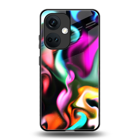 Aurora Glow back phone cover | glass case for oneplus nord ce 3