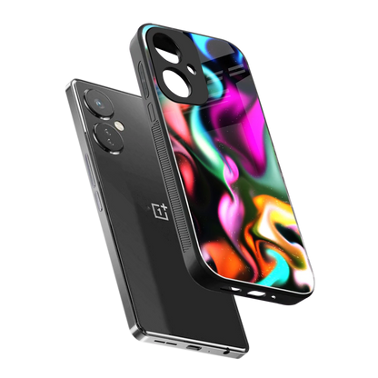 Aurora Glow sleek oneplus nord ce 3 cover with tempered glass back and TPU edges
