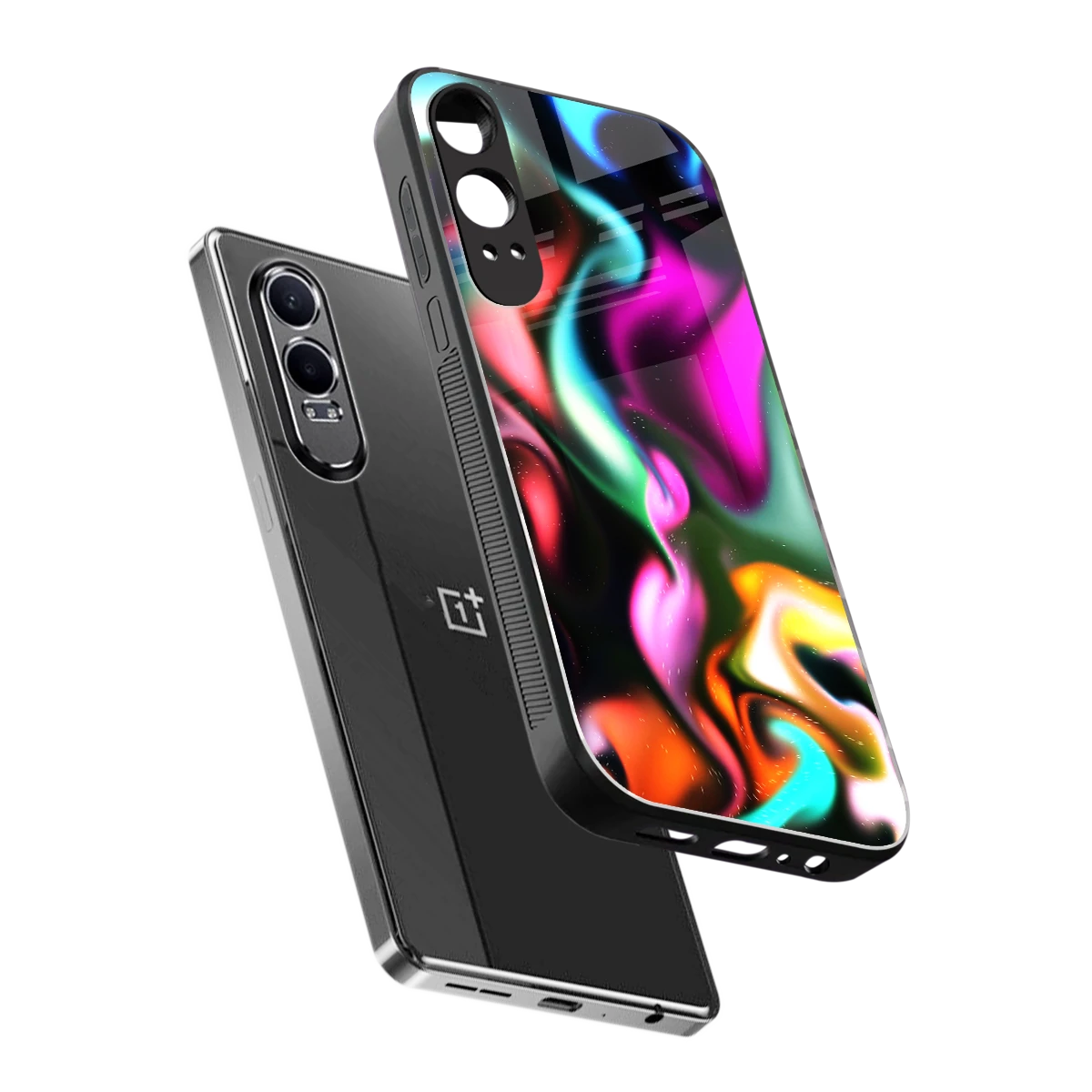 Aurora Glow sleek oneplus nord ce 4 lite cover with tempered glass back and TPU edges