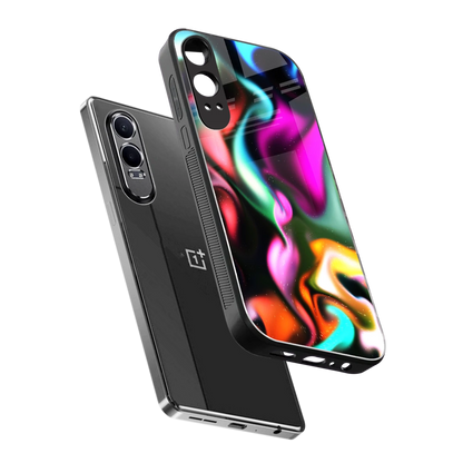Aurora Glow sleek oneplus nord ce 4 lite cover with tempered glass back and TPU edges