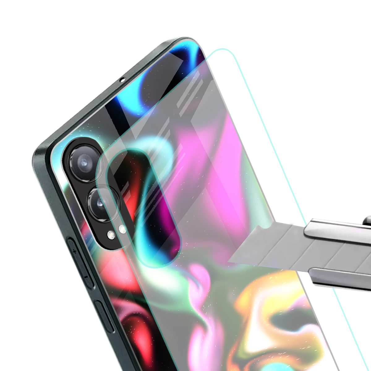 Aurora Glow stylish phone case for oneplus nord ce 4 lite | glossy glass and slim fit