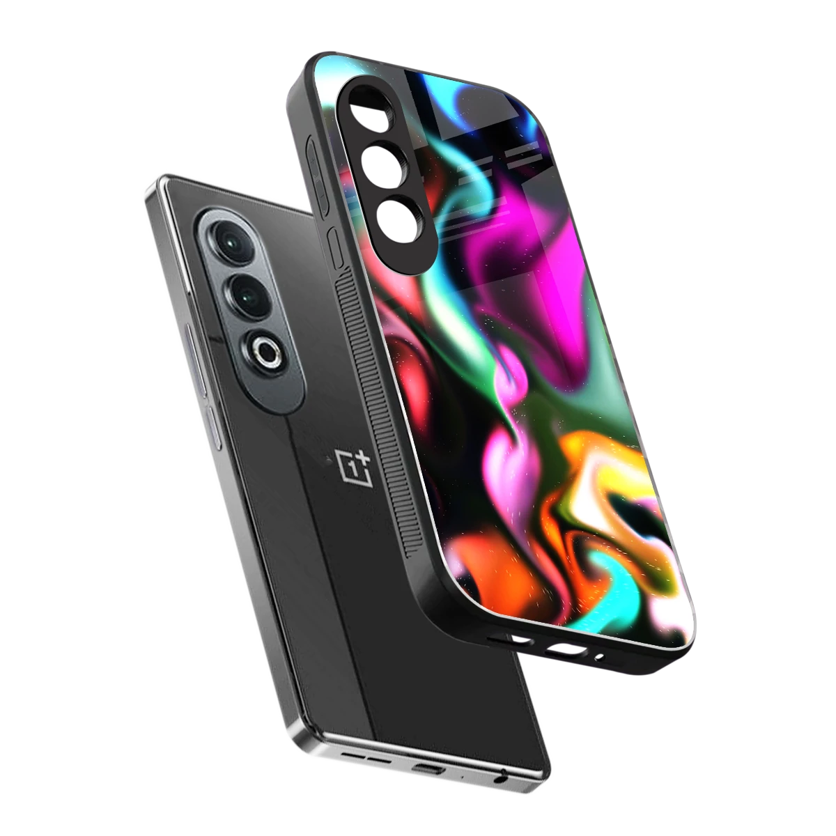 Aurora Glow sleek oneplus nord ce 4 cover with tempered glass back and TPU edges