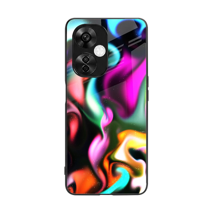 Aurora Glow back phone cover | glass case for oneplus nord ce 3 lite