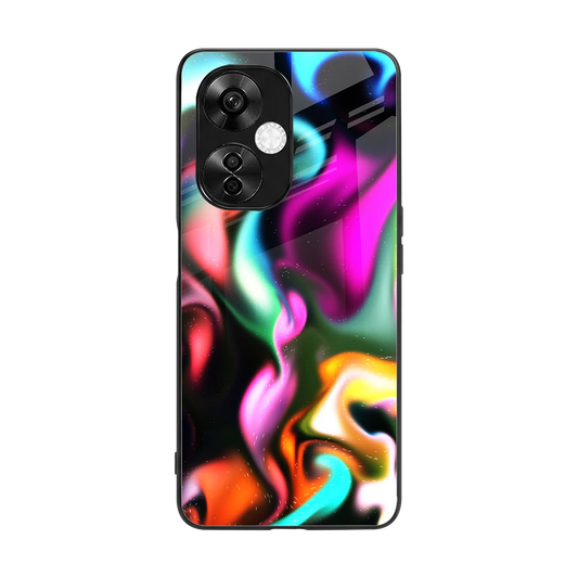 Aurora Glow back phone cover | glass case for oneplus nord ce 3 lite