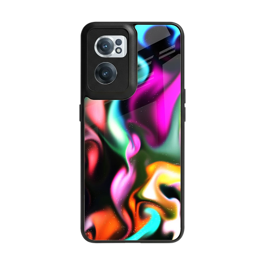 Aurora Glow back phone cover | glass case for oneplus nord ce 2