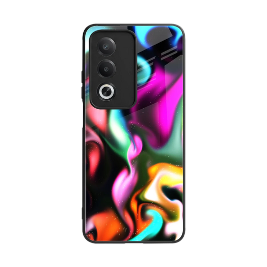 Aurora Glow back phone cover | glass case for oppo a3 pro