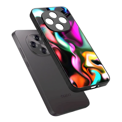 Aurora Glow sleek oppo f31 pro 5g cover with tempered glass back and TPU edges