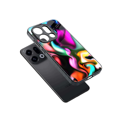 Aurora Glow sleek oppo find x9 cover with tempered glass back and TPU edges