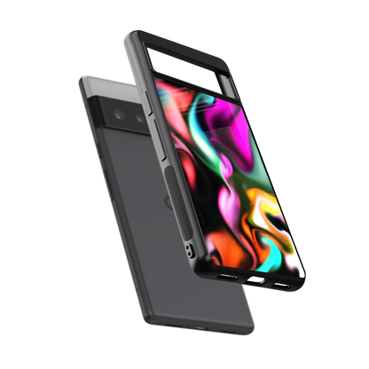 Aurora Glow sleek google pixel 6 pro cover with tempered glass back and TPU edges