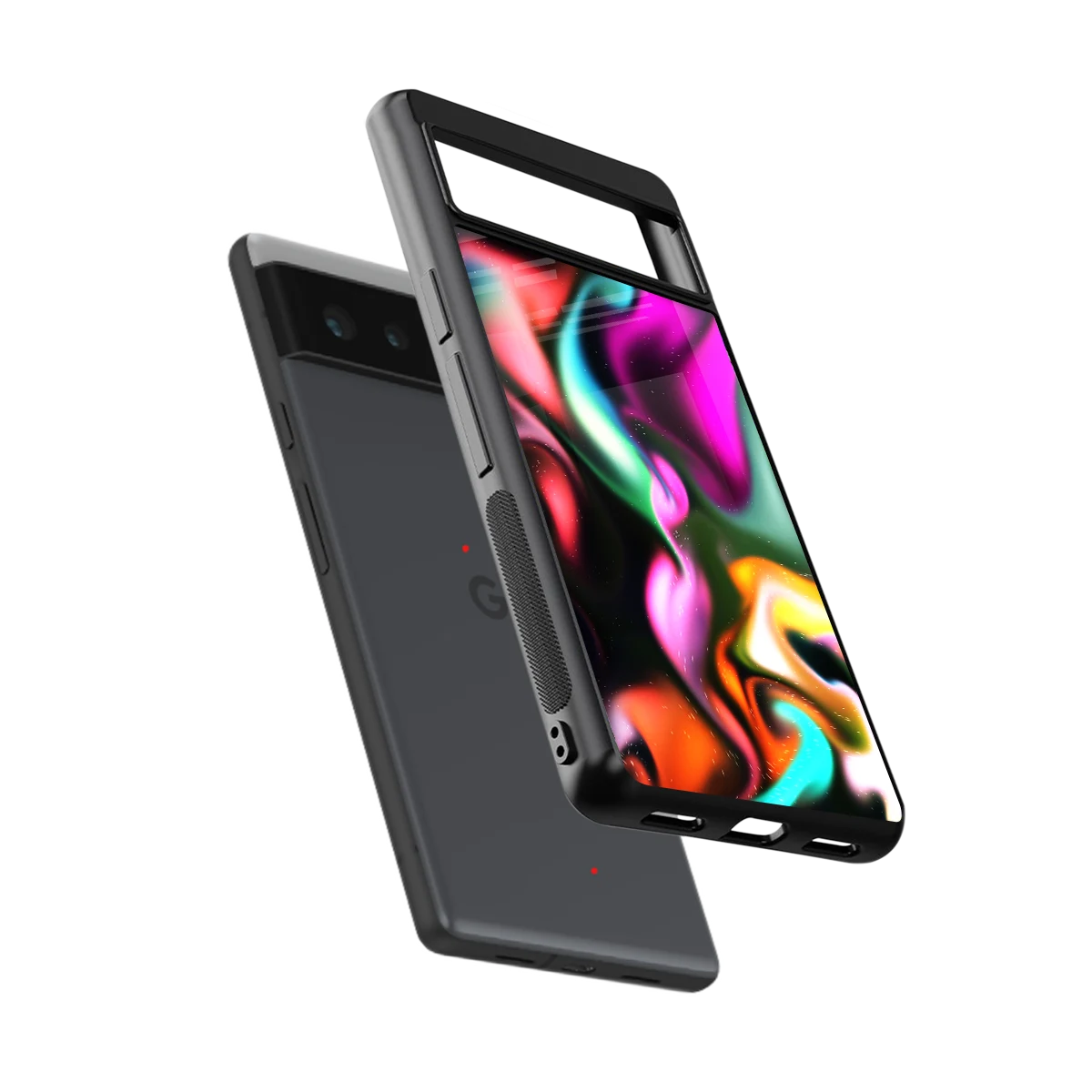 Aurora Glow sleek google pixel 6 cover with tempered glass back and TPU edges